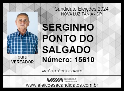 Candidato SERGINHO PONTO DO SALGADO 2024 - NOVA LUZITÂNIA - Eleições