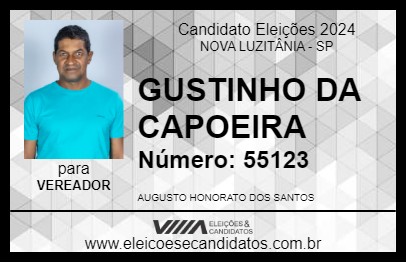 Candidato GUSTINHO DA CAPOEIRA 2024 - NOVA LUZITÂNIA - Eleições