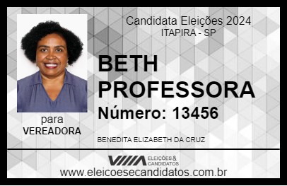 Candidato BETH PROFESSORA 2024 - ITAPIRA - Eleições