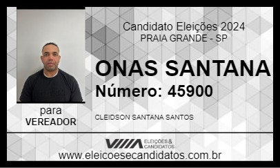 Candidato ONAS SANTANA 2024 - PRAIA GRANDE - Eleições