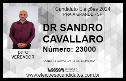 Candidato DR SANDRO CAVALLARO 2024 - PRAIA GRANDE - Eleições