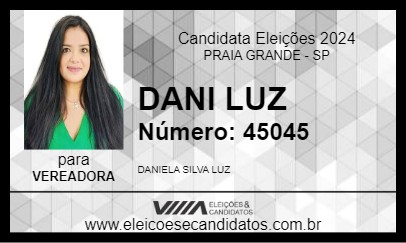 Candidato DANI LUZ 2024 - PRAIA GRANDE - Eleições