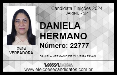 Candidato DANIELA HERMANO 2024 - JARINU - Eleições