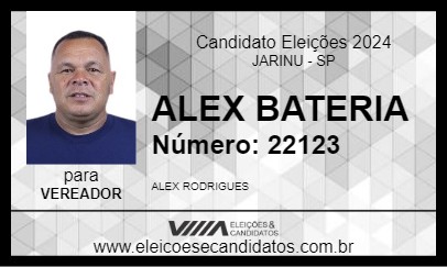 Candidato ALEX BATERIA 2024 - JARINU - Eleições