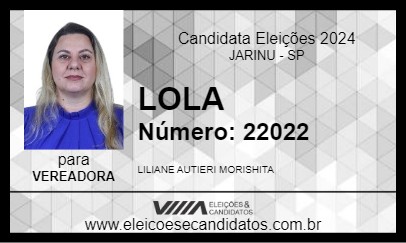 Candidato LOLA 2024 - JARINU - Eleições