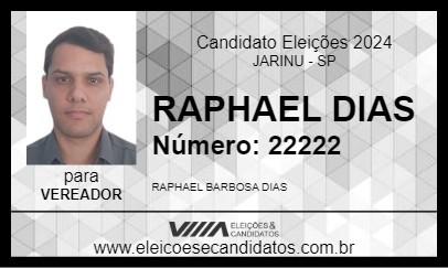 Candidato RAPHAEL DIAS 2024 - JARINU - Eleições