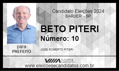 Candidato BETO PITERI 2024 - BARUERI - Eleições