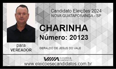 Candidato CHARINHA 2024 - NOVA GUATAPORANGA - Eleições