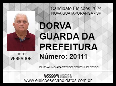 Candidato DORVA GUARDA 2024 - NOVA GUATAPORANGA - Eleições