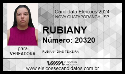 Candidato RUBIANY 2024 - NOVA GUATAPORANGA - Eleições