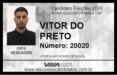 Candidato VITOR DO PRETO 2024 - NOVA GUATAPORANGA - Eleições