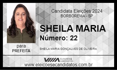 Candidato SHEILA MARIA 2024 - BORBOREMA - Eleições