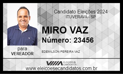 Candidato MIRO VAZ 2024 - ITUVERAVA - Eleições