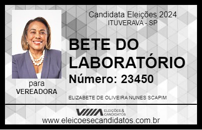 Candidato BETE DO LABORATÓRIO 2024 - ITUVERAVA - Eleições