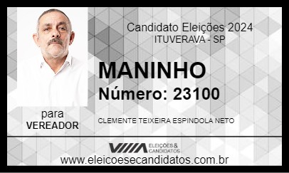 Candidato MANINHO 2024 - ITUVERAVA - Eleições