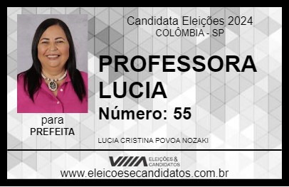 Candidato PROFESSORA CRISTINA 2024 - COLÔMBIA - Eleições