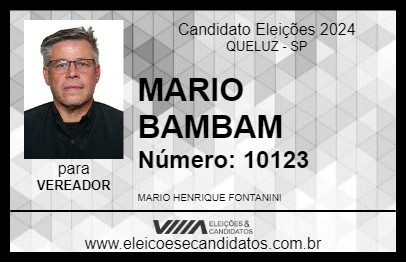 Candidato MARIO BAMBAM 2024 - QUELUZ - Eleições