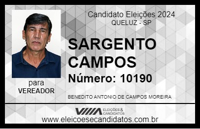 Candidato SARGENTO CAMPOS 2024 - QUELUZ - Eleições