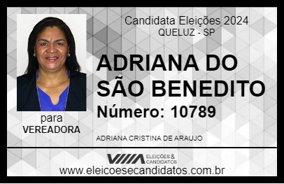 Candidato ADRIANA DO SÃO BENEDITO 2024 - QUELUZ - Eleições