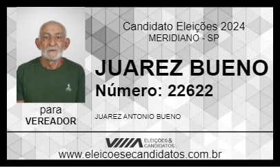 Candidato JUAREZ BUENO 2024 - MERIDIANO - Eleições