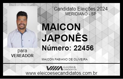 Candidato MAICON JAPONÊS 2024 - MERIDIANO - Eleições