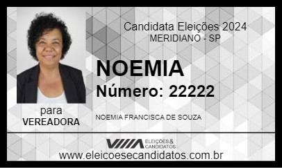 Candidato NOEMIA 2024 - MERIDIANO - Eleições