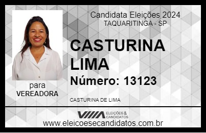 Candidato CASTURINA LIMA 2024 - TAQUARITINGA - Eleições