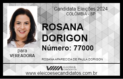 Candidato ROSANA DORIGON 2024 - COLÔMBIA - Eleições