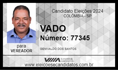 Candidato VADO 2024 - COLÔMBIA - Eleições