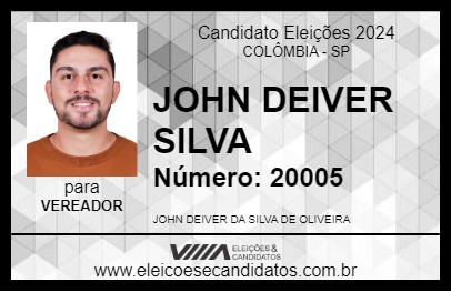 Candidato JOHN DEIVER SILVA 2024 - COLÔMBIA - Eleições