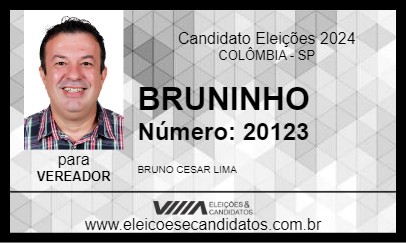 Candidato BRUNINHO 2024 - COLÔMBIA - Eleições