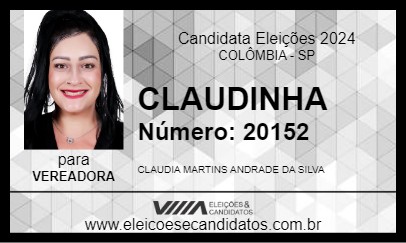 Candidato CLAUDINHA 2024 - COLÔMBIA - Eleições