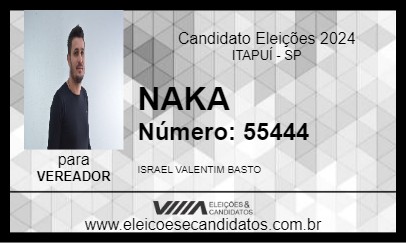 Candidato NAKA 2024 - ITAPUÍ - Eleições