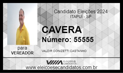 Candidato CAVERA 2024 - ITAPUÍ - Eleições