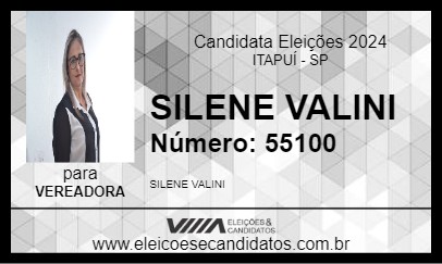 Candidato SILENE VALINI 2024 - ITAPUÍ - Eleições