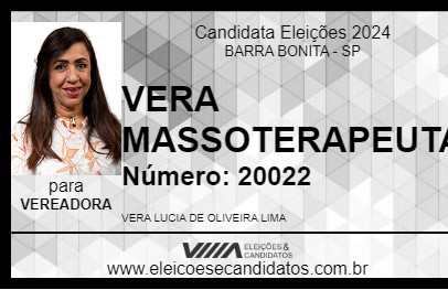 Candidato VERA MASSOTERAPEUTA 2024 - BARRA BONITA - Eleições