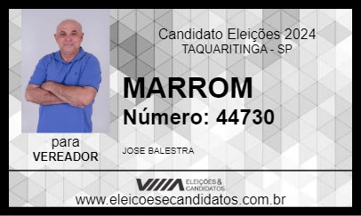 Candidato MARROM 2024 - TAQUARITINGA - Eleições