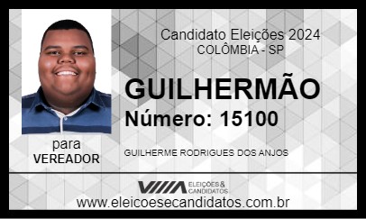 Candidato GUILHERMÃO 2024 - COLÔMBIA - Eleições