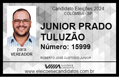 Candidato JUNIOR PRADO TULUZÃO 2024 - COLÔMBIA - Eleições