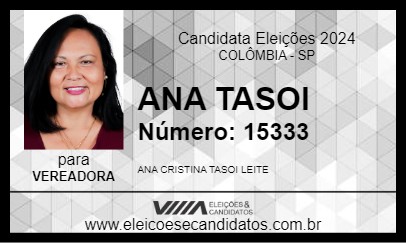 Candidato ANA TASOI 2024 - COLÔMBIA - Eleições