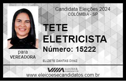 Candidato TETE ELETRICISTA 2024 - COLÔMBIA - Eleições