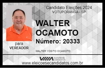 Candidato WALTER OCAMOTO 2024 - VOTUPORANGA - Eleições