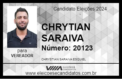 Candidato CHRYTIAN SARAIVA 2024 - VOTUPORANGA - Eleições