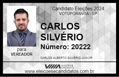 Candidato CARLOS SILVÉRIO 2024 - VOTUPORANGA - Eleições