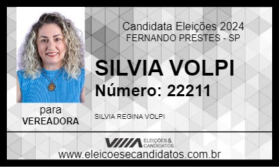 Candidato SILVIA VOLPI 2024 - FERNANDO PRESTES - Eleições