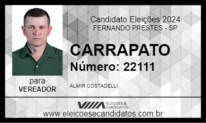 Candidato CARRAPATO 2024 - FERNANDO PRESTES - Eleições