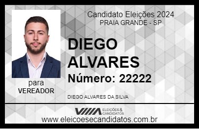 Candidato DIEGO ALVARES 2024 - PRAIA GRANDE - Eleições