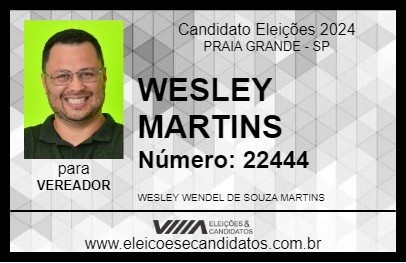 Candidato WESLEY MARTINS 2024 - PRAIA GRANDE - Eleições