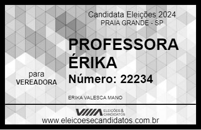 Candidato PROFESSORA ÉRIKA 2024 - PRAIA GRANDE - Eleições