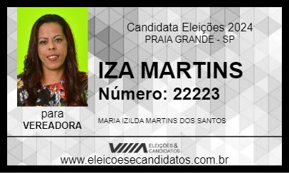 Candidato IZA MARTINS 2024 - PRAIA GRANDE - Eleições